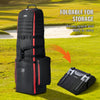 VEVOR Golf Travel Bag, Outdoors Soft-Sided Golf Travel Cover, Heavy Duty 1800D Polyester Oxford Wear-Resistant Waterproof, Padded Luggage Case with Wheels, Foldable Golf Club Storage Bag for Airline