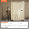 VEVOR Welding Blanket 2 Pack, 6FT x 8FT Heat Treated Welding Blanket, Up To 998°F Heat Resistant Blanket Set, Heavy-Duty Fiberglass Flame Retardant Insulation Welding Mat Cover with Metal Grommets
