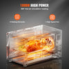 VEVOR 10-IN-1 Convection Oven, 28L/29.6Qt Multifunctional Conventional Oven Countertop, 1800W 4-Tier Toaster with Front Glass Door, with Trays Wire Racks Gloves, Home and Commercial Use