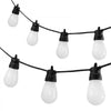 VEVOR RGB Outdoor String Lights, 100FT, Outside Patio Lights with APP Control 30 Bulbs, 15 Single-Color Adjustable Brightness Time Setting, Waterproof Hanging Lights for Halloween Decoration Christmas