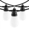 VEVOR RGB Outdoor String Lights, 100FT, Outside Patio Lights with APP Control 30 Bulbs, 15 Single-Color Adjustable Brightness Time Setting, Waterproof Hanging Lights for Halloween Decoration Christmas