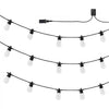 VEVOR RGB Outdoor String Lights, 50FT, Outside Patio Lights with APP Control 15 Bulbs, 15 Single-Color Adjustable Brightness Time Setting, Waterproof Hanging Lights for Halloween Decorations Christmas