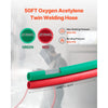 VEVOR Oxygen Acetylene Hose, 1/4-Inch x 50FT Oxy Acetylene Hose with 9/16"-18 LH/RH B Fittings, R Grade Welding Torch Twin Hose with 300PSI Maximum Working Pressure for Cutting Soldering Brazing