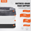 VEVOR Human Dog Bed, 72" x48"x10" Giant Human Dog Bed for Adults and Pets, Human Size Dog Bed with Washable PV Velvet Cover, Egg Orthopedic Foam, Storage Pocket, for You and Pet, Grey