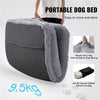 VEVOR Human Dog Bed, 72" x48"x10" Giant Human Dog Bed for Adults and Pets, Human Size Dog Bed with Washable PV Velvet Cover, Egg Orthopedic Foam, Storage Pocket, for You and Pet, Grey