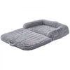 VEVOR Human Dog Bed, 72" x48"x10" Giant Human Dog Bed for Adults and Pets, Human Size Dog Bed with Washable PV Velvet Cover, Egg Orthopedic Foam, Storage Pocket, for You and Pet, Grey