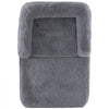 VEVOR Human Dog Bed, 72" x48"x10" Giant Human Dog Bed for Adults and Pets, Human Size Dog Bed with Washable PV Velvet Cover, Egg Orthopedic Foam, Storage Pocket, for You and Pet, Grey
