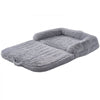VEVOR Human Dog Bed, 72" x48"x10" Giant Human Dog Bed for Adults and Pets, Human Size Dog Bed with Washable PV Velvet Cover, Egg Orthopedic Foam, Storage Pocket, for You and Pet, Grey