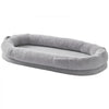 VEVOR Human Dog Bed, 67.7"x35"x9.8" Human Dog Bed for Adult, Human Size Dog Bed with Washable Faux Rabbit Fur Cover, Egg Orthopedic Foam, Storage Pocket, Large Dog Bean Bed, Light Grey