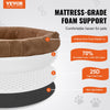 VEVOR Human Dog Bed, 72" x48"x10" Human Dog Bed for Adult, Human Size Dog Bed with Washable Faux Rabbit Fur Cover, Egg Orthopedic Foam, Storage Pocket, Large Dog Bean Bed, Brown