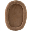 VEVOR Human Dog Bed, 72" x48"x10" Human Dog Bed for Adult, Human Size Dog Bed with Washable Faux Rabbit Fur Cover, Egg Orthopedic Foam, Storage Pocket, Large Dog Bean Bed, Brown
