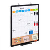 VEVOR 24"x 18" Monthly Calendar Whiteboard & Cork Board Combo with Aluminum Frame – 2-in-1 Magnetic Dry Erase Bulletin Board for Wall Mount – Ideal for School, Home, Office