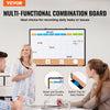 VEVOR 36"x 24" Monthly Calendar Whiteboard & Cork Board Combo with Aluminum Frame – 2-in-1 Magnetic Dry Erase Bulletin Board for Wall Mount – Ideal for School, Home, Office