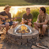 VEVOR Fire Pit Spark Screen, 19 inch Round, Stainless Steel Mesh Cover Lid, for Outdoor, Patio, Backyard, Camping, Party, with Handle and Poker, High Temperature Tolerant, Help Block Sparks, Silver
