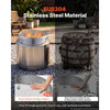 VEVOR Fire Pit Spark Screen, 26 inch Mesh Cover Lid, SUS304 Stainless Steel, for Outdoor, Patio, Backyard, Camping, Party, with Handles & Poker, High Temperature Tolerant, Help Block Sparks, Silver