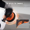 VEVOR Cordless Buffer Polisher, with 2PCS 12V 4.0Ah Lithium Batteries, 6-inch Cordless Car Buffer Polisher Waxer 6 Variable Speed 5200RPM, 4 Polishing Pads for Car Detailing, Sanding, Polishing, Waxin