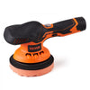 VEVOR Cordless Buffer Polisher, with 2PCS 12V 4.0Ah Lithium Batteries, 6-inch Cordless Car Buffer Polisher Waxer 6 Variable Speed 5200RPM, 4 Polishing Pads for Car Detailing, Sanding, Polishing, Waxin