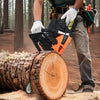 VEVOR 62 cc Gas Chainsaw, 20 inch Gas Powered Chainsaw, 3.8 HP Power Chain Saw with Non-Slip Handle, Gas-Powered Chainsaws with Dual Fuel Tanks, For Wood Cutting, Tree Trimming, and Land Clearing