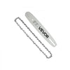 VEVOR Bar & Chainsaw Chain Combo 12" 3/8" Pitch 3/8" Gauge 45 Drive Links, Fits VEVOR CN-25 Gas Chainsaw, Forged Alloy Steel, Replacement Guide Bar & Saw Chain with Sharp Cutter Teeth & Tie Straps