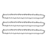 VEVOR Chainsaw Chain 3 Pack 12 Inch 3/8" Pitch 3/8" Gauge 45 Drive Links, Fits VEVOR CN-25 Gas Chainsaw, Forged Alloy Steel, Replacement Saw Chains with Sharp Cutter Teeth & Wear-Resistant Tie Straps