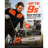 VEVOR Gas Powered Chainsaw 20 & 22 Inch 62CC 3.8HP 2 Stroke Engine Saw, for Wood Cutting, Tree Trimming & Land Clearing, Throttle-Synced Choke, Power Chain Saw with Non-Slip Handle & Dual Tanks