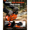 VEVOR Gas Powered Chainsaw 12 Inch 25.4CC 1HP 2 Stroke Engine Gas Chainsaw, for Wood Cutting, Tree Trimming & Land Clearing, Throttle-Synced Choke, Power Chain Saw with Non-Slip Handle & Dual Tanks