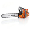 VEVOR Gas Powered Chainsaw 24 Inch 72CC 5HP 2 Stroke Engine Gas Chainsaw, for Wood Cutting, Tree Trimming & Land Clearing, Anti-Kickback Chain Brake, Power Chain Saw with Non-Slip Handle & Dual Tanks