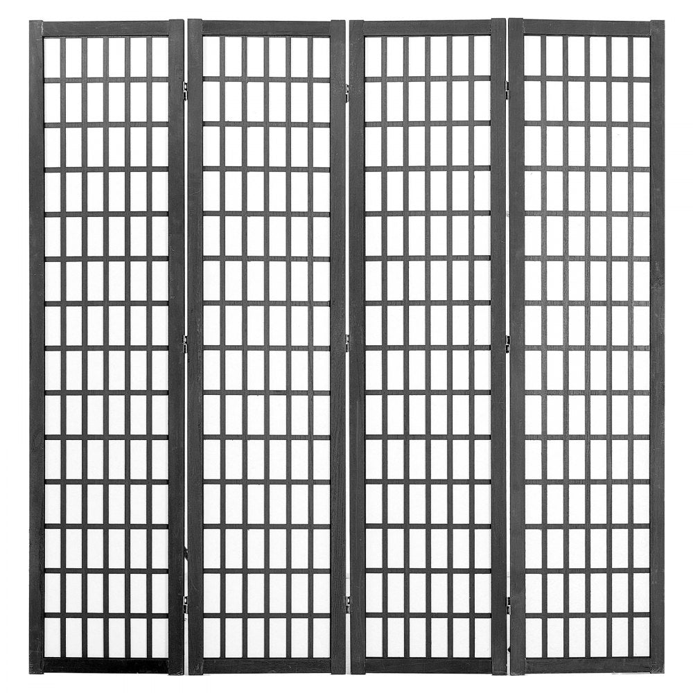 VEVOR Room Divider, 4 Panel Japanese Room Divider, Wood Folding Privacy Screen Indoor, Japanese Partition Dividers Portable Decoration Screens, for Room Separation Home Office Restaurant & Bedroom