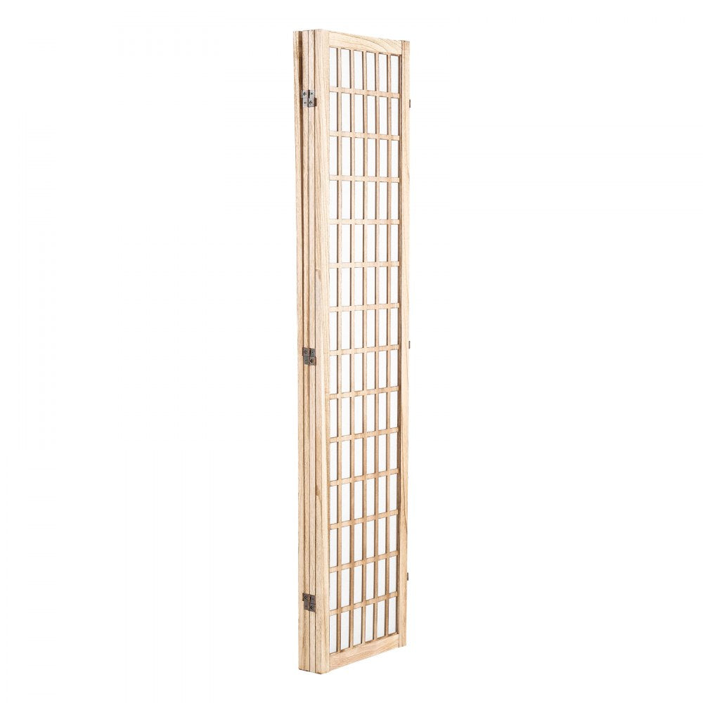 VEVOR Room Divider, 4 Panel Japanese Room Divider, Folding Privacy Screen Indoor, Portable Partition Dividers and Decoration Screens, for Room Separation, Home, Office, Restaurant & Bedroom (Natural)