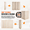 VEVOR Room Divider, 6 Panel Japanese Room Divider, Wood Folding Privacy Screen Indoor, Japanese Partition Dividers Portable Decoration Screens, for Room Separation Home Office Restaurant & Bedroom