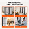 VEVOR Room Divider, 6 Panel Japanese Room Divider Screen, Wood Folding Privacy Screen Indoor, Japanese Partition Portable Decoration Dividers, for Room Separation Home Office Restaurant & Bedroom