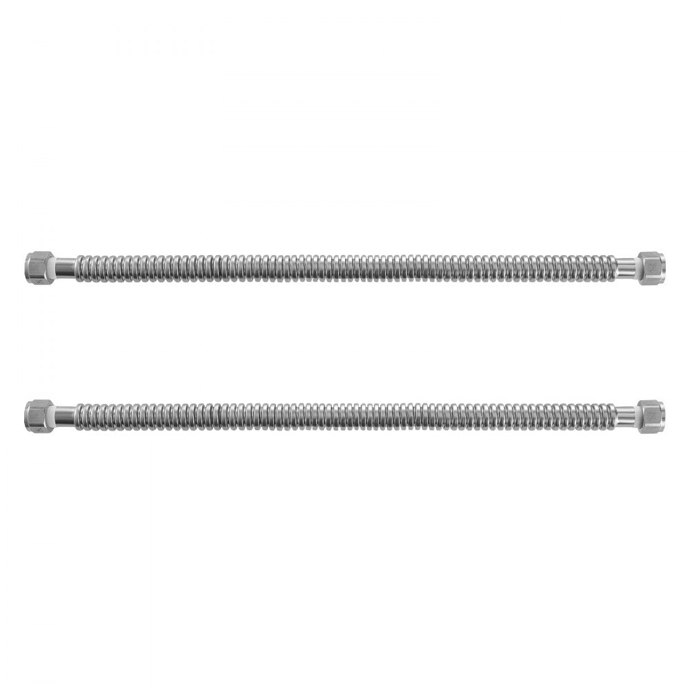 VEVOR Water Heater Kit, 24 Inch Length Water Heater Flex Connector, Waters Heaters Installation Kit with 3/4" FIP x 3/4" FIP Inlet & Outlet Connection for Bathroom, Kitchen, Laundry Room, Boiler Room