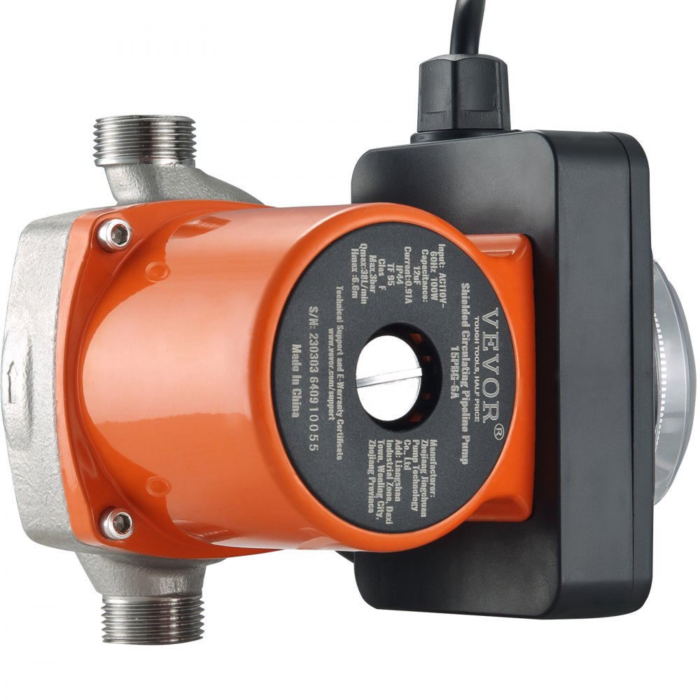 VEVOR Hot Water Recirculating Pump, 100W Water Circulator Pump, Auto Start/Close Ultra-silent Stainless Steel Head Circulation, for Electric Water Heater System/Facuet/Showerhead Circulation