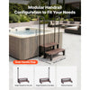 VEVOR Hot Tub Steps with Handrail 2-Step Spa Outdoor Stairs 550lbs Capacity, 32.3in Wide Step, Steel & Plastic, Easy Assembly, Non-Slip Step Ladder for Above-Ground/Inflatable Pool, RV,Patio,Deck