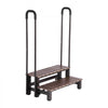 VEVOR Hot Tub Steps with Handrail 2-Step Spa Outdoor Stairs 550lbs Capacity, 32.3in Wide Step, Steel & Plastic, Easy Assembly, Non-Slip Step Ladder for Above-Ground/Inflatable Pool, RV,Patio,Deck