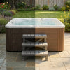 VEVOR Hot Tub Steps 3-Step Spa Stairs 27.5 in Wide Step Ladder Outdoor, 350 lbs Capacity, Sturdy HIPS Plastic, Non-Slip Foot Pads, Easy Assembly, Stable Access for Pool, RV, Home Patio and Backyard
