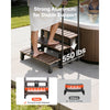 VEVOR Hot Tub Steps with Handrail 3-Step Spa Outdoor Stairs 550lbs Capacity, 32.3in Wide Step, Steel & Plastic, Easy Assembly, Non-Slip Step Ladder for Above-Ground/Inflatable Pool, RV,Patio,Deck