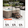 VEVOR Hot Tub Steps with Handrail 3-Step Spa Outdoor Stairs 550lbs Capacity, 32.3in Wide Step, Steel & Plastic, Easy Assembly, Non-Slip Step Ladder for Above-Ground/Inflatable Pool, RV,Patio,Deck