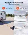 VEVOR 30 Amp 100 Feet RV Extension Cord, 125V 2500W, Heavy Duty 10/3 Gauge STW RV Power Cord, NEMA TT-30P to NEMA TT-30R, with Power Indicator, Cord Organizer, 15A Adapter, for Camper Travel Trailer