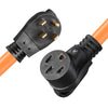 VEVOR 50 Amp 100 Feet RV Extension Cord, 125V/250V, Heavy Duty 6/3 + 8/1 Gauge STW RV Power Cord, NEMA 14-50P to NEMA 14-50R, with Power Indicator, Cord Organizer, 15A Adapter, for Camper Trailer