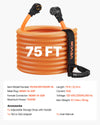 VEVOR 50 Amp 75 Feet RV Extension Cord, 125V/250V 7500W, Heavy Duty 6/3 + 8/1 Gauge STW RV Power Cord, NEMA 14-50P to NEMA 14-50R, with Power Indicator, Cord Organizer, 15A Adapter, for Camper Trailer