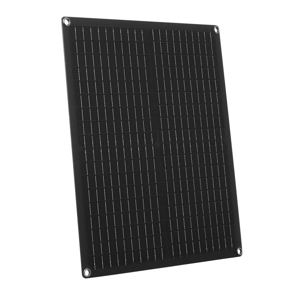 VEVOR 30W 12V Solar Panel Battery Charger, Solar Battery Trickle Charger Maintainer with Built-in Smart Controller & 3 Connection Cables, IP67 Waterproof Portable for RV Car Motorcycle Boat Van Camper
