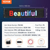 VEVOR Programmable LED Sign, P5 Full Color LED Scrolling Panel, DIY Custom Text Animation Pattern Display Board, Bluetooth APP Control Message Shop Sign for Store Business Car Advertising, 32.9"x8"