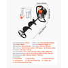 VEVOR Gas Powered Ice Auger, 52CC 2-Stroke Ice Fishing Augers with 8" Steel Drill Bit, Cold-Resistant & Portable Post Hole Digger, Precise and Fast Drilling Powerhead for Winter Fishing Rescue