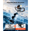 VEVOR Gas Powered Ice Auger 43 CC 2-Stroke 8" 2 in 1 Cordless Earth Auger, for Ice Fishing & Gardening, Cold-Resistant Post Hole Digger, Heavy Duty Burrowing Drilling with Drill Bits & Blade Guard