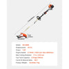 VEVOR String Trimmer, 26cc 2 in 1 Weed Wacker Gas Powered, 17" Cordless Grass Trimmer with 10" Brush Cutter, Shoulder Strap & 3T Blade, 2-Stroke Heavy-Duty Gas Weed Wacker for Quick Grass Cleaning
