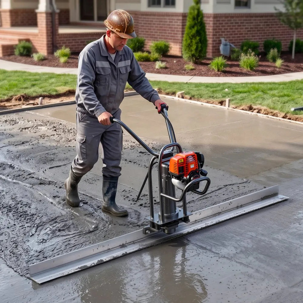 VEVOR Concrete Screed Blade 6 ft Length Aluminum Alloy Board Leveling Tool, 5.3 in Wide Straight Edge, Wide Coverage, Replacement Surface Leveler for Driveway, Patio, Sidewalk, Garage Floor Finishing