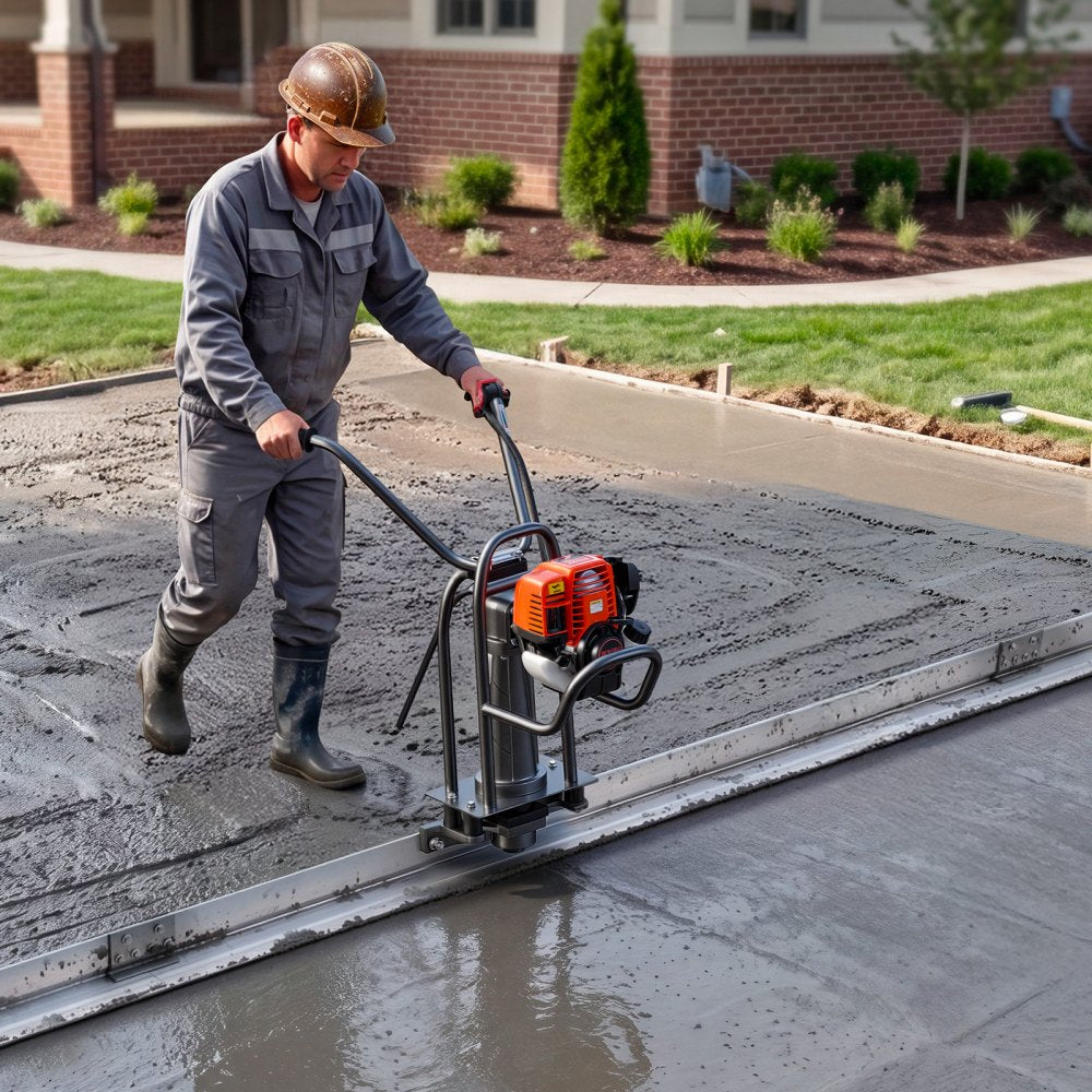 VEVOR Concrete Screed Blade 14 ft Length Aluminum Alloy Board Leveling Tool, 5.3 in Wide Straight Edge, Wide Coverage, Replacement Surface Leveler for Driveway, Patio, Sidewalk, Garage Floor Finishing