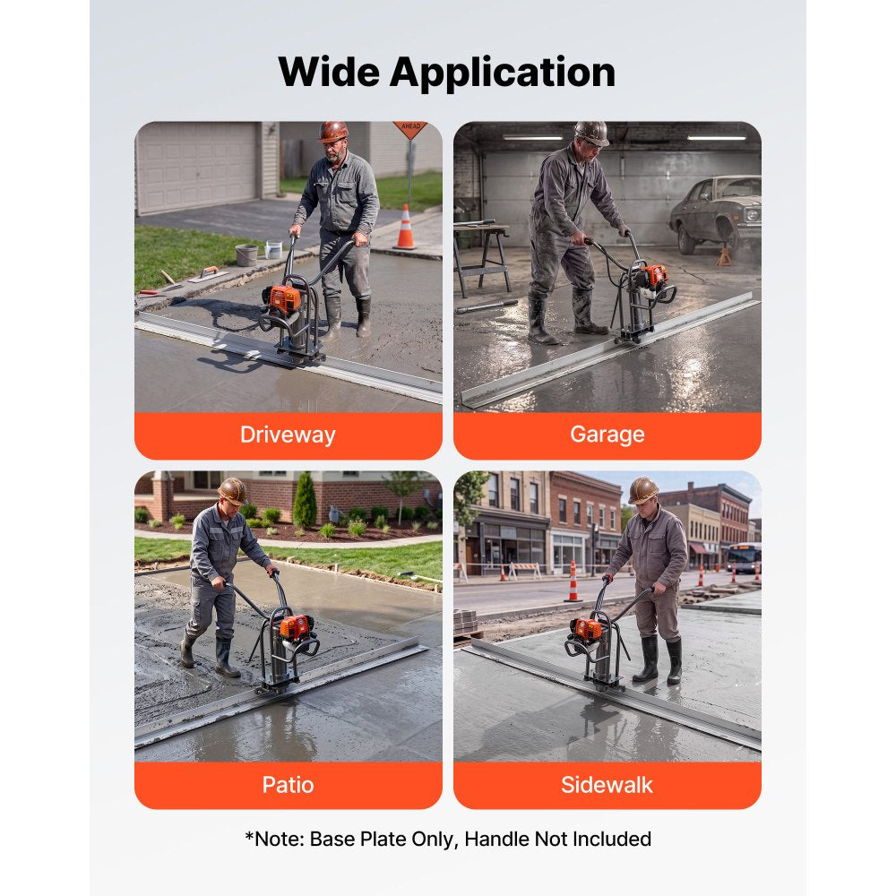 VEVOR Concrete Screed Blade 10 ft Length Aluminum Alloy Board Leveling Tool, 5.3 in Wide Straight Edge, Wide Coverage, Replacement Surface Leveler for Driveway, Patio, Sidewalk, Garage Floor Finishing