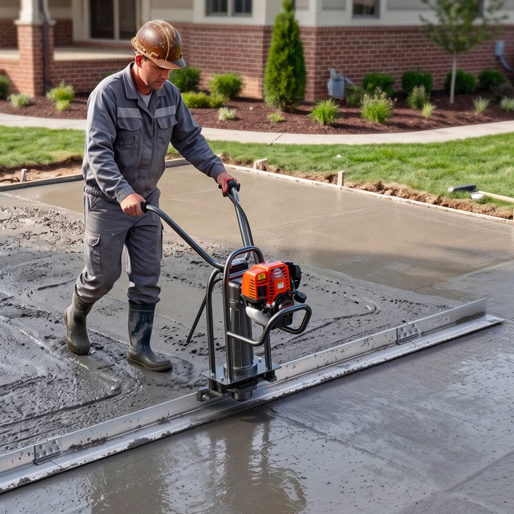 VEVOR Concrete Screed Blade 12 ft Length Aluminum Alloy Board Leveling Tool, 5.3 in Wide Straight Edge, Wide Coverage, Replacement Surface Leveler for Driveway, Patio, Sidewalk, Garage Floor Finishing